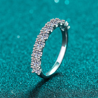 Bagues de dropshipping en moissanite 1 carat, taille ronde, taille émeraude, taille cœur, pour mariage et fiançailles