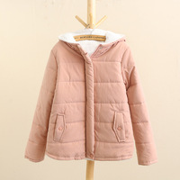 Veste en coton à capuche pour femme AIMINYZ, version coréenne, à manches longues, en tissu pelucheux épais, imprimé lignes, décontractée, automne-hiver
