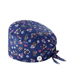 Gorros <span class=keywords><strong>de</strong></span> Enfermera Reutilizables con Estampado <span class=keywords><strong>de</strong></span> Dibujos Animados, Gorros Quirúrgicos con Forro <span class=keywords><strong>de</strong></span> Satén y Botones, Gorros Médicos para Doctores, Gorros Quirúrgicos Ecológicos - Product Image 1