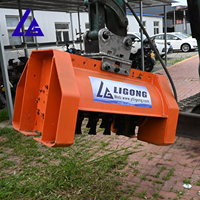Desbrozadora Hidráulica con Cadenas para Control de Residuos, Compatible con Excavadoras EX130 EX135 EX150 EX200 SY65 SY75 SY135