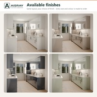 Meuble de cuisine sur mesure à finition ultra brillante, aménagement moderne en îlot, livraison en kit, boîtes de rangement en contreplaqué et rangement coulissant