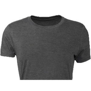 T-shirt à manches courtes col rond pour femme, style streetwear, respirant, écologique, couleur gris uni, toutes saisons - Product Image 4