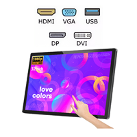 Monitor de Pantalla Táctil Capacitiva HD LVDS de 22, 24 y 27 Pulgadas para PC, Monitor de Escritorio Portátil con VGA, Audio, USB y HD