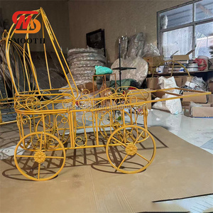 SMOOTH Gold Carrosse de mariage en fer forgé, style Citrouille de Cendrillon, Carrosse royal - Product Image 6