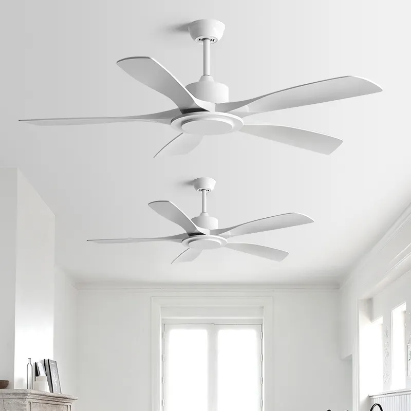 Il più conveniente moderno interno semplice stile bianco BLDC telecomando ventilatore da soffitto incorporato di lusso ventilatore elettrico