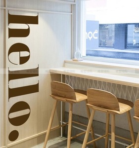 <span class=keywords><strong>Adesivi</strong></span> murali con LOGO personalizzato BIGIMAGE OEM stile oro UV stampa digitale lettere tagliate Design Coffee Cake Shop adesivo da parete - Product Image 4