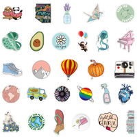 Autocollants petite bouteille d'eau fraîche, 100 pièces, graffitis décoratifs, imperméables, pour ordinateur portable, bouteille d'eau, pour skateboard, décalcomanie,