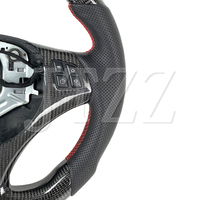 Volant de voiture personnalisé en cuir perforé et fibre de carbone avec affichage LED pour BMW E36 E46 E81 E87 E91 E92 E93 2005-2012