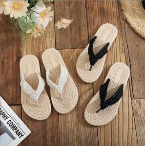 Nuove Ciabatte Estive Eleganti da Spiaggia per Donna, Infradito Casual Effetto Paglia, Sandali all'Ingrosso - Product Image 1
