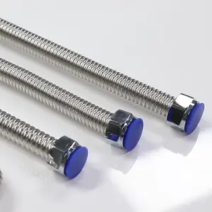 Joint de robinet de 1/2 pouces tuyau de plomberie en acier inoxydable connecteurs ondulés tuyau de chauffe-eau