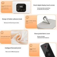 Sèche-Linge Électrique Pliant avec Télécommande, Sèche-Linge Multifonctionnel Portable pour Voyage, Sèche-Linge Chaud avec Minuterie pour la Maison