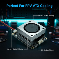 Ventilateur soufflant 2507 en acier inoxydable, micro-hydraulique sans balais, 15000 tr/min, refroidissement CC pour récepteur de drone FPV VTX