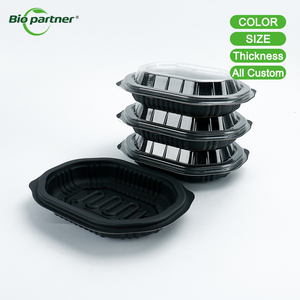 Caja Bento <span class=keywords><strong>rectangular</strong></span> desechable para microondas, contenedor de almuerzo de preparación de comidas de plástico PP con tapas para embalaje de alimentos - Product Image 6
