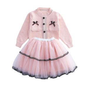 <span class=keywords><strong>Ropa</strong></span> de Otoño Invierno 2022 para Niñas <span class=keywords><strong>al</strong></span> <span class=keywords><strong>por</strong></span> <span class=keywords><strong>Mayor</strong></span>, Suéter de Punto de Manga Larga con Cuello Redondo, Falda Plisada, Conjunto de 2 Piezas - Product Image 5