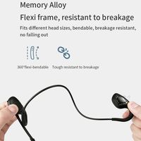 Audífonos Deportivos Inalámbricos de Oído Abierto Bluetooth 5.0 a Prueba de Agua con Gancho para la Oreja y Banda para el Cuello con Micrófono
