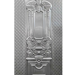 Phipulo kiểu dáng đẹp ARC tinh tế Emboss cửa da hiện đại dòng thép tấm cho đương đại Bên ngoài cổng - Product Image 1