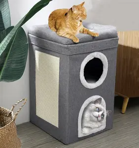 Cucciolo di cane casa per gatti forniture per animali domestici 2023 nuovo arrivo staccabile portatile pieghevole nido invernale morbido e caldo letto a castello per gatti