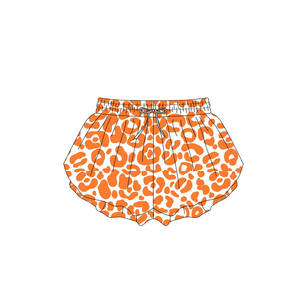 Factory Children Boutique Orange Leopard Print Baby <strong>Girls</strong> Bottom Clothing Kids Casual <strong>Shorts</strong> - Product Image 1