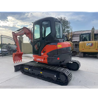 Mini-excavatrice d'occasion U55 de 5,5 tonnes du Japon avec moteur, boîte de vitesses et pompe à vendre