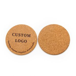Juego de Posavasos Cuadrados con Esquinas Redondeadas Hechos a Medida, de Madera, con Base de Corcho MDF, en Caja de Papel Blanco - Product Image 1