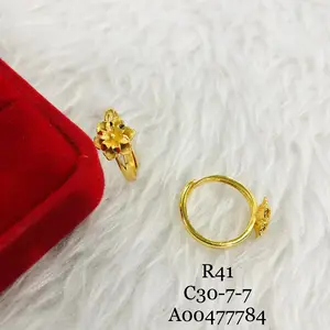 212 xuping مجوهرات بالجملة المملكة العربية السعودية رخيصة الأزياء الفاخرة 24k الذهب مطلي زوجين خواتم الزفاف