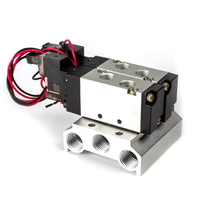 Terminal Durable 24vdc 220vac 1/8 Pouces Pneumatique Électrovanne Distributeur Collecteur 5/2 air Swith 4v110-06 pour Machine Textile
