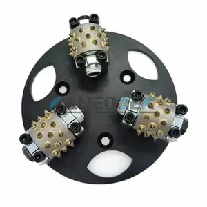 KANEOTEK Tungsten Carbide Bush Hammer Wheels Tool Floor Grinder 3 Roller For Scratching Black Granite Limestone Stone Concrete