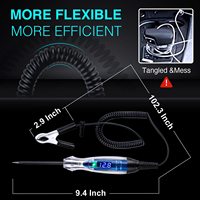 Automotive Test Light Pen 3-60V DC Battery Tester with LED Digital Voltmeter Marine Car Electrical Bidirectional Voltage Tester