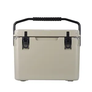 25L Hard Insulated Cooler Rotomolded Ice Cooler Chest Plastic with Handle for Outdoor Camping CANS Customized Letter 1 Pc CN;ZHE