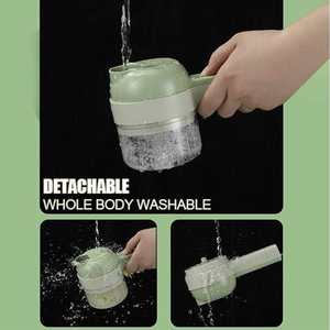 Hachoir Électrique Portable 4-en-1 pour Ail et Légumes, Accessoire de Cuisine Manuel - Product Image 2