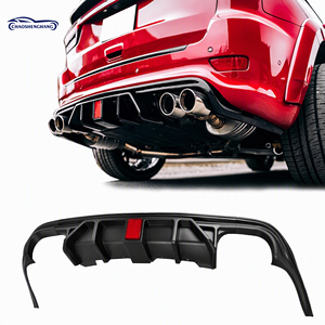 ดิฟฟิวเซอร์หลัง ABS V2 สำหรับ Jeep Grand Cherokee <span class=keywords><strong>SRT</strong></span> SRT8 ปี 2012-2022 ไม่มีไฟ LED  ชุดแต่งกันชน - Product Image 5