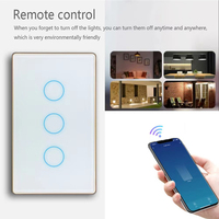 Interruptor Inteligente de Pared CHNLAN, Estándar Estadounidense, Tuya, Metálico, Zigbee 3.0, Táctil, 220V/110V, 10A, Unipolar