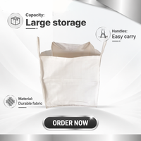 Sac Big Bag FIBC de haute qualité avec bec de décharge à boucle croisée, conteneur PP, sac de 1 tonne pour produits en vrac
