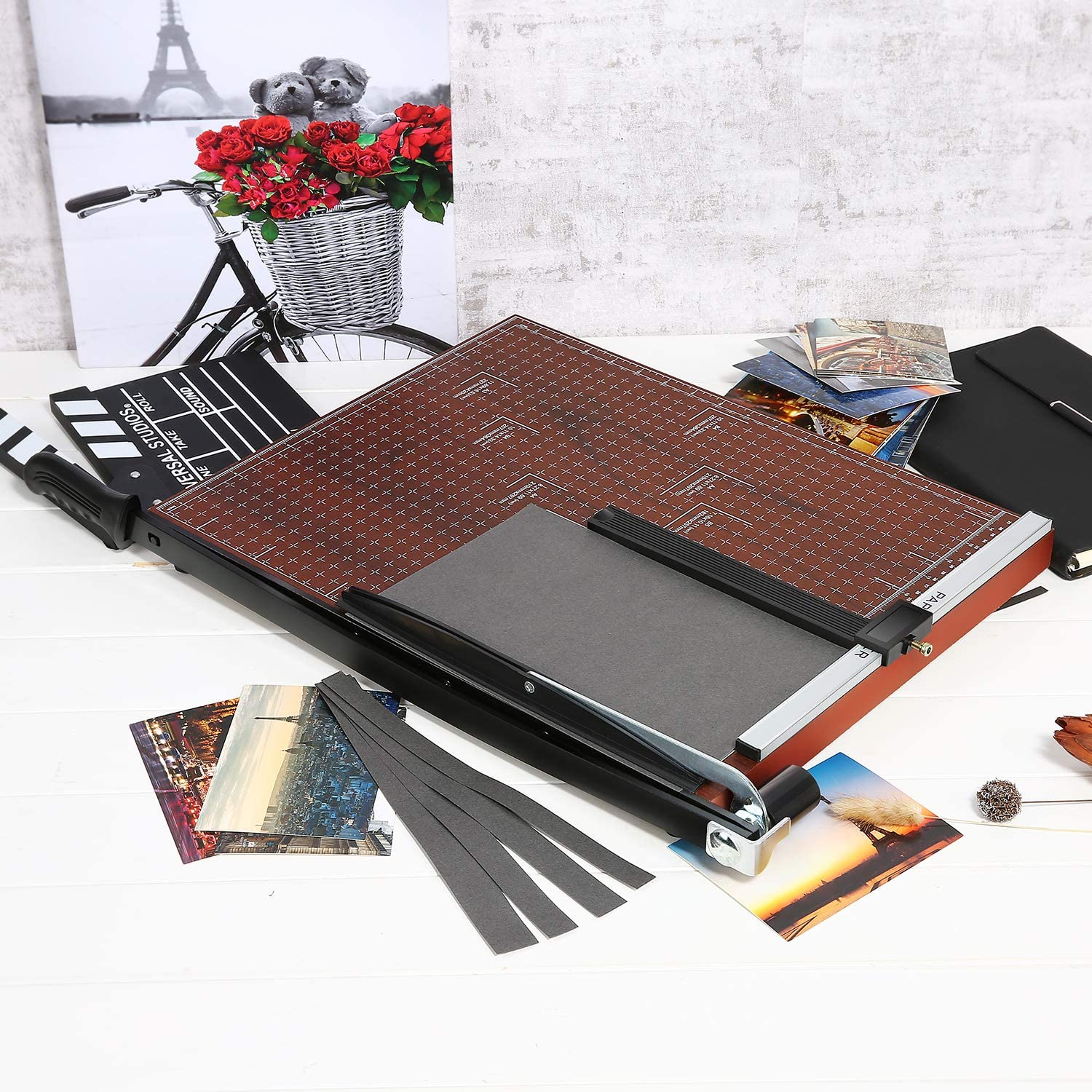 wholesale manual office paper guillotine paper cutter B3 paper trimmer Wood