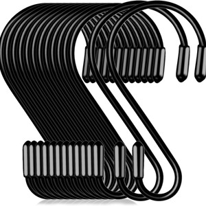S Hook Metal Bathroom Hooks White Single Hook For <b>Shower</b> Curtain Kitchen <b>Storage</b> 5-10kg Load Capacity - Product Image 3