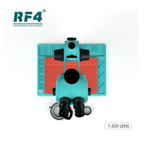RF4 RF7050-PO4 Stereo Trinocular <strong>Microscope</strong> 7-50X Continuous Zoom with 144 LED Light Multifunctional Aluminum Alloy Repair Base - Product Image 5