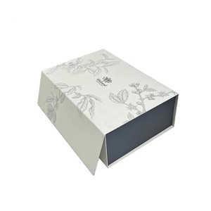 Environmentally friendly grey tea <b>box</b> packaging, printed magnetic <b>box</b>, foldable tea paper <b>gift</b> <b>box</b>, customizable - Product Image 3