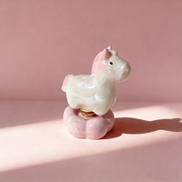 Xiaohongshu Hype Crystal Glaze Little Horse Ceramic Spinning Ornament Decorative Desktop Stress-Relief Gadget Cute Healing Small