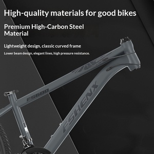 Vélo de montagne <span class=keywords><strong>24</strong></span>/26 <span class=keywords><strong>pouces</strong></span> à 27 vitesses avec fourche à suspension, freins à disque doubles, cadre en acier à haute teneur en carbone, vélo pour adultes et étudiants - Product Image 2