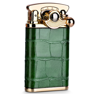<strong>Best</strong> Selling Leather <strong>Single</strong> <strong>Flame</strong> Men's Premium Cigar <strong>Lighter</strong> Luxury Windproof Metal Cigar <strong>Torch</strong> <strong>Lighter</strong> - Product Image 3