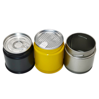 Boîte en fer blanc ronde OEM personnalisée 60*60mm 30g de qualité alimentaire pour poudre de Matcha, hermétique avec couvercle à vis, emballage pour bonbons