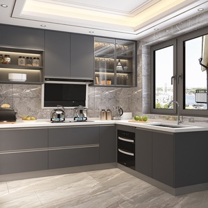 Custom Kitchen Cabinets, Home-Use Solid Quartz Countertops, Whole-House Customization, Integrated <b>Cooktop</b> - Product Image 1