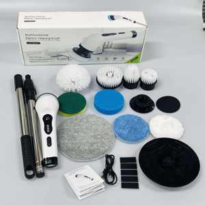 Multifunctional 9 in 1 Cordless Spin Scrubber 380 Rotating Electric <b>Cleaning</b> <b>Brush</b> with <b>Extendable</b> Long Handle 9 <b>Brush</b> Heads - Product Image 5