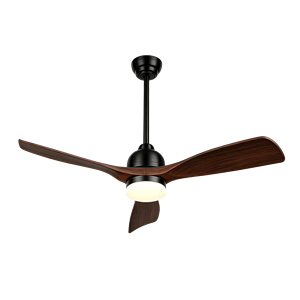 Ventilador de Techo de 52 Pulgadas con Aspas de Madera, Iluminación LED, Motor DC Reversible de 18W y Control Remoto, para Hogares Modernos - Product Image 3