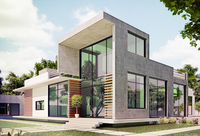 Maison préfabriquée / Panneau en silicate de calcium / Panneau sandwich / Structure en acier préfabriquée / Installation rapide / Villa de haute qualité