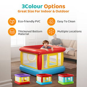 Inflatable Castle For Kids Indoor Outdoor Play PVC Material Thickened Bottom Easy Clean 3 Colour Options - Product Image 1