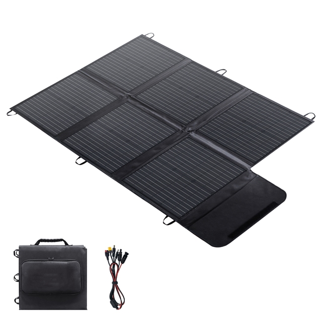 120W Portable Foldable Camping Solar Panel Kit Waterproof Built-in MPPT Controller Energy Battery Flexible Solar Panels