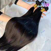 Extensiones de Cabello Humano Virgen Brasileño 100% 10A, Cabello Peruano Largo de 40 Pulgadas, Cabello Indio Malayo con Cutícula Recta, 32 34 36 38