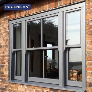 Fenêtres coulissantes verticales sur mesure Rogenilan avec moustiquaire, fenêtre à double battant <span class=keywords><strong>en</strong></span> aluminium et verre - Product Image 1