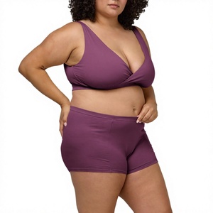 Conjunto de Ropa Interior Femenina de Talla Grande, Marca OEM, Sujetador y Pantalones Cortos, 2 Piezas, Lencería Sexy Deportiva para Chicas - Product Image 1